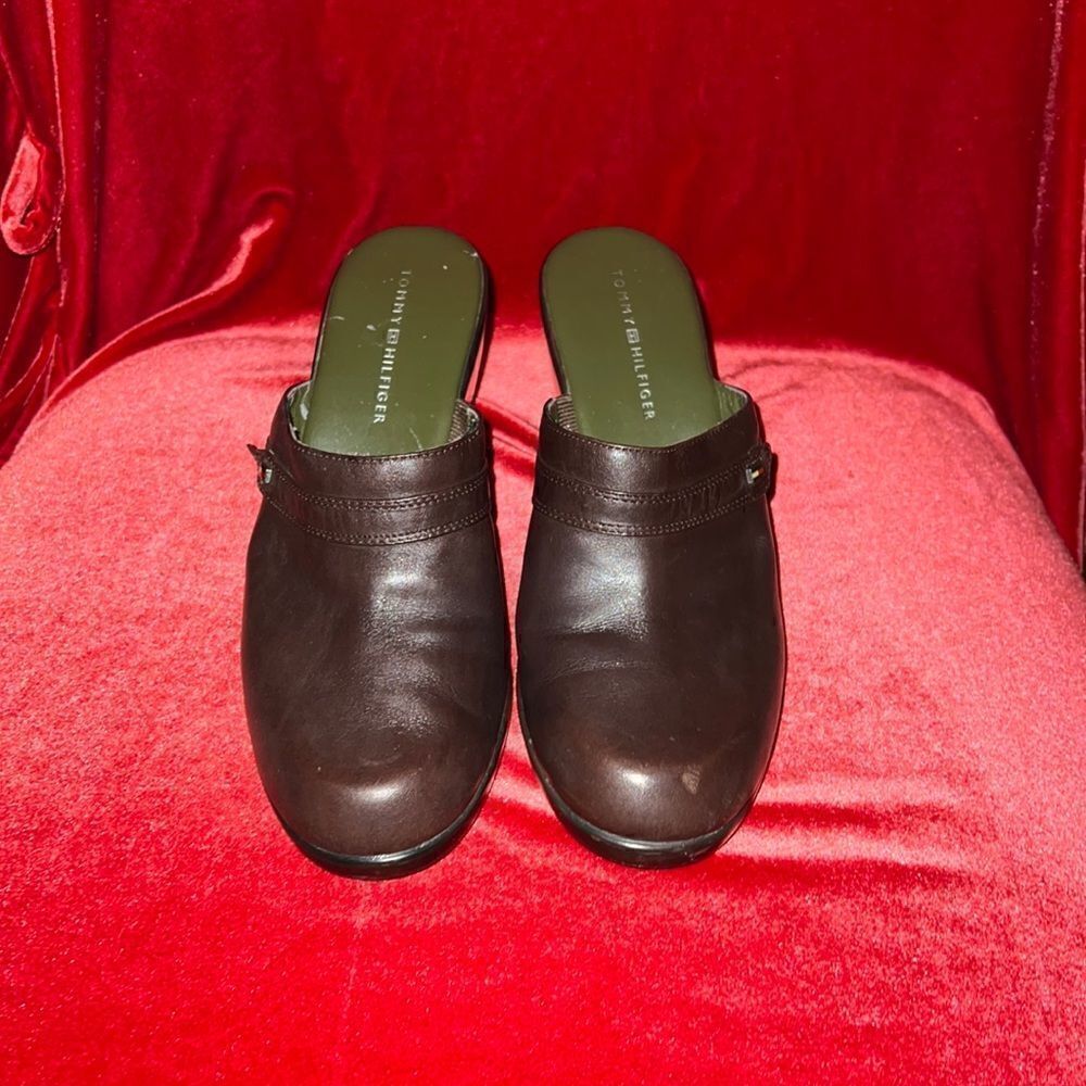 Tommy Hilfiger leather mules 